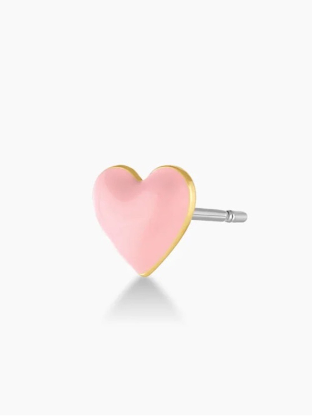 Gorjana Blush Heart Charm Stud Earring New